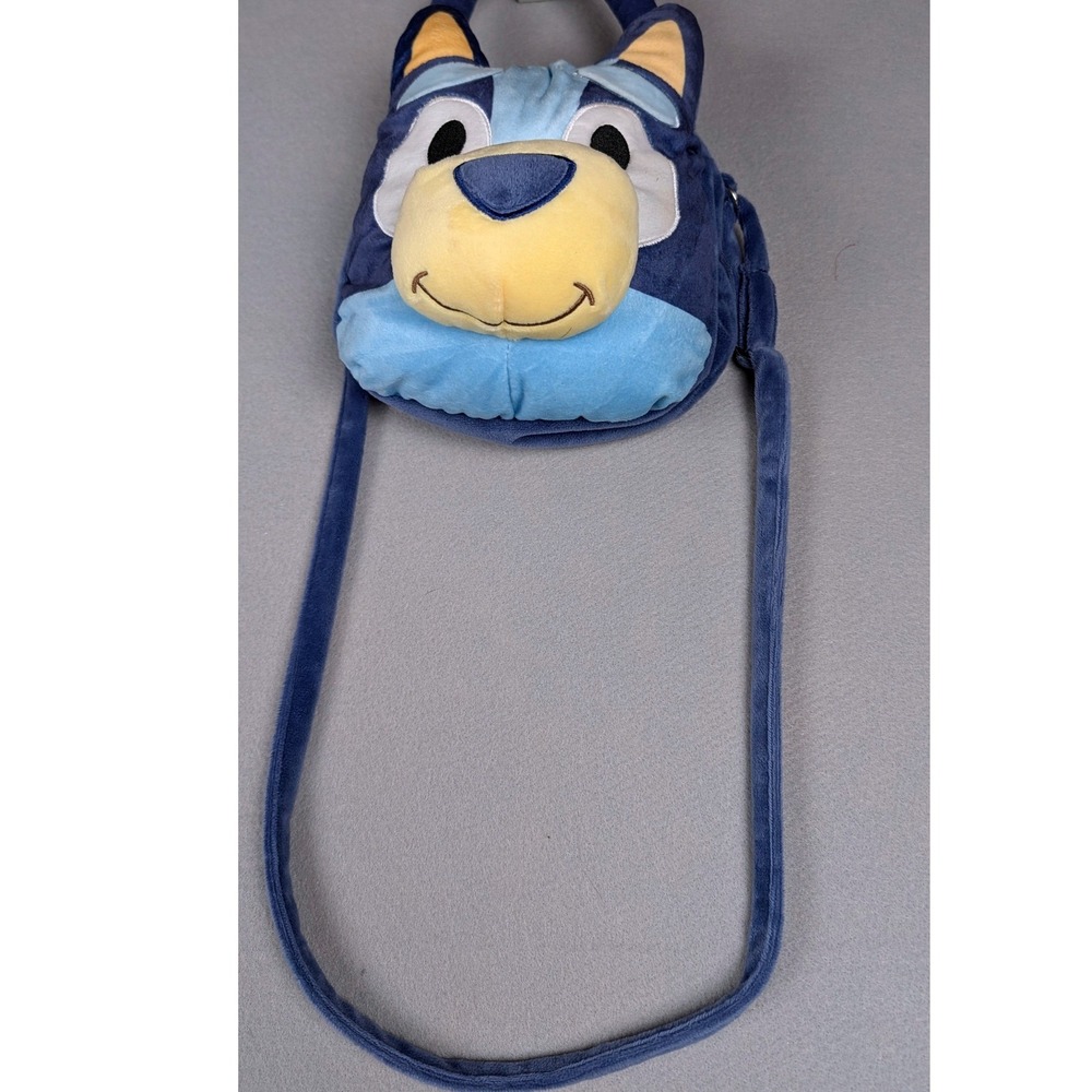 Bluey Plush Character Purse Crossbody Bag Blue Soft Toddler Kids Handbag 0087 - Picture 1 of 2